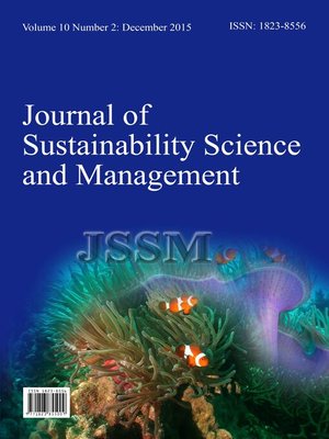 cover image of Journal of Sustainability Science and Management, Volume 10, Number 2